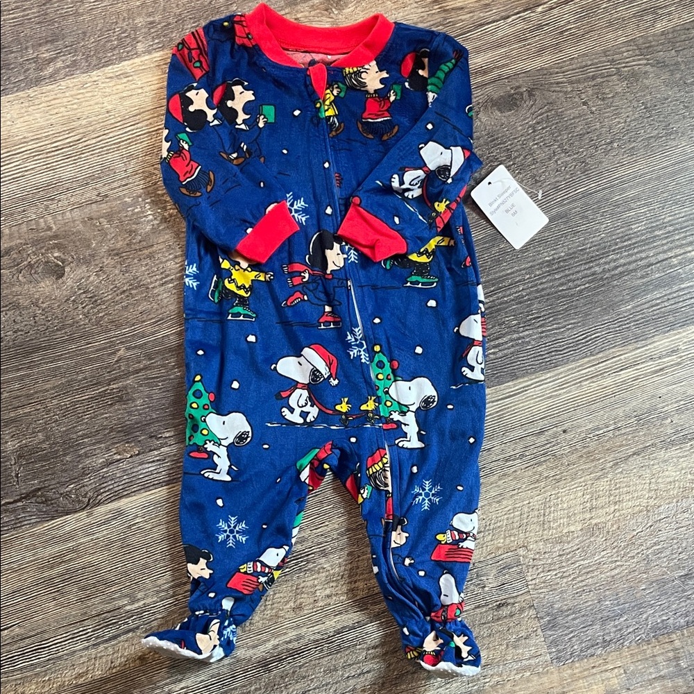 Blue Snoopy Kids One Piece